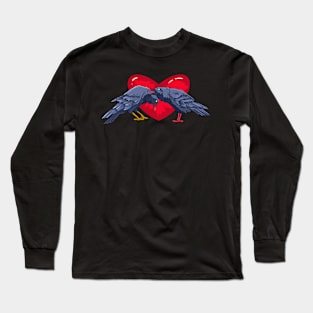 Ravens love heart Long Sleeve T-Shirt